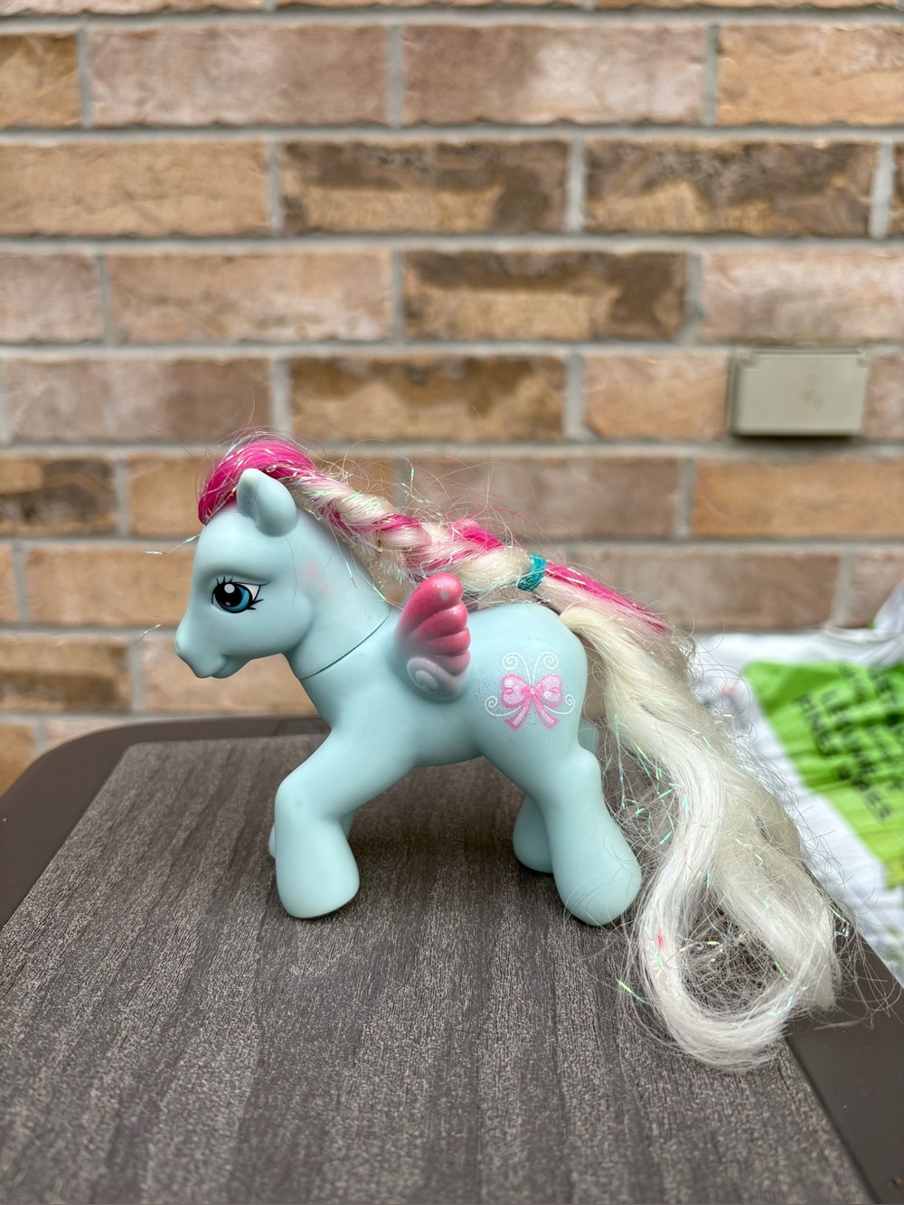 2005 My Little Pony Crystal Princess Pegasus TWIRLERINA Bow Butterfly Blue G3